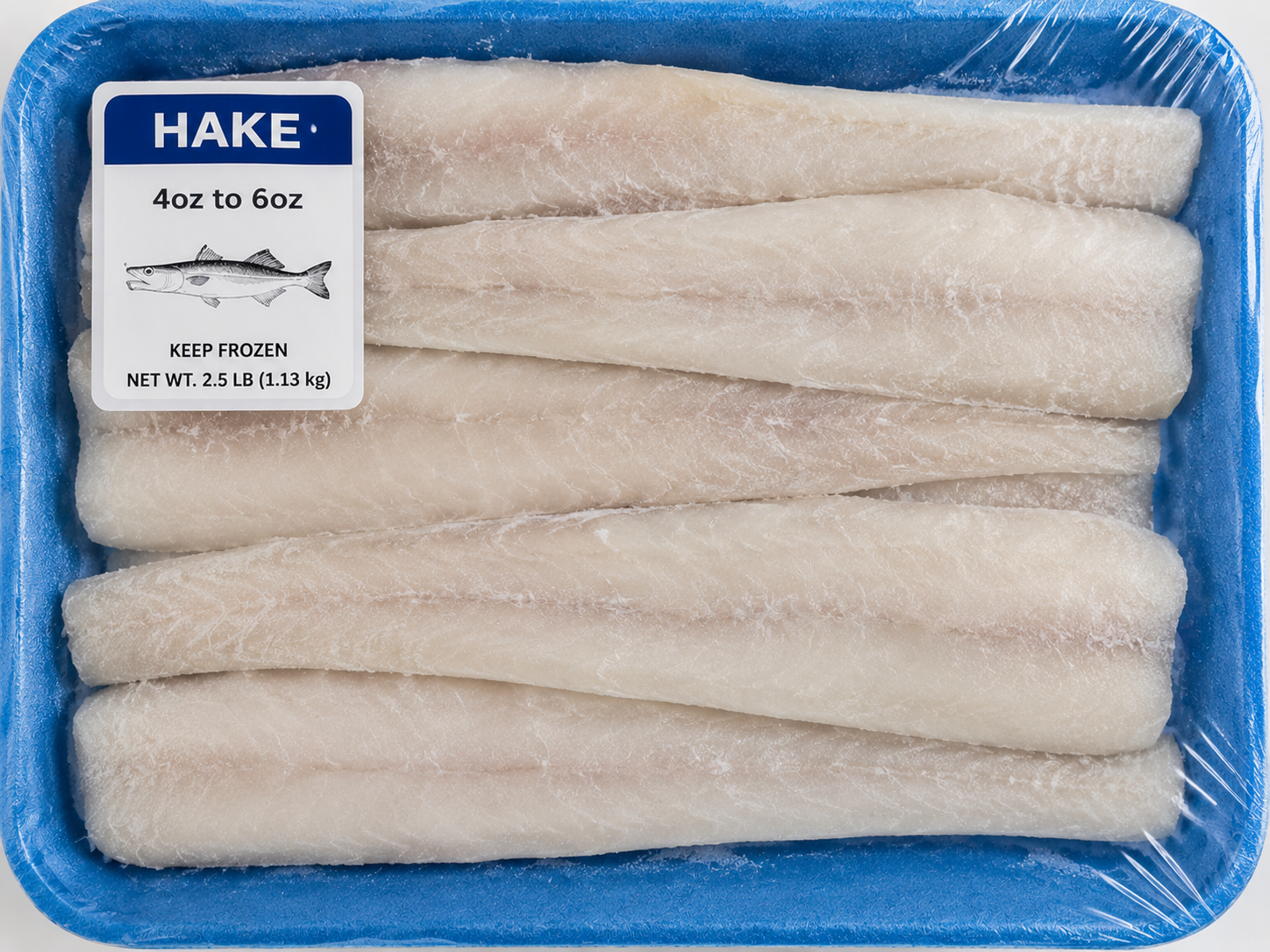 Frozen Hake 4/6 - 1kg tray